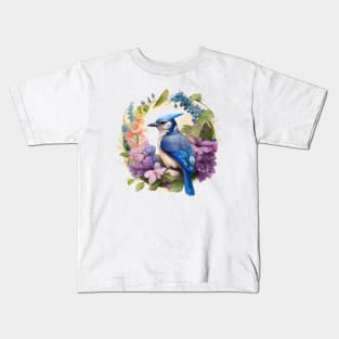 Bluejay Floral Kids T-Shirt